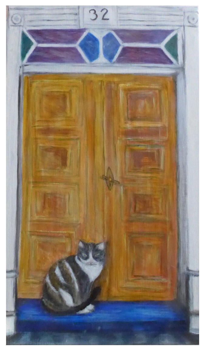 katt foran dörr